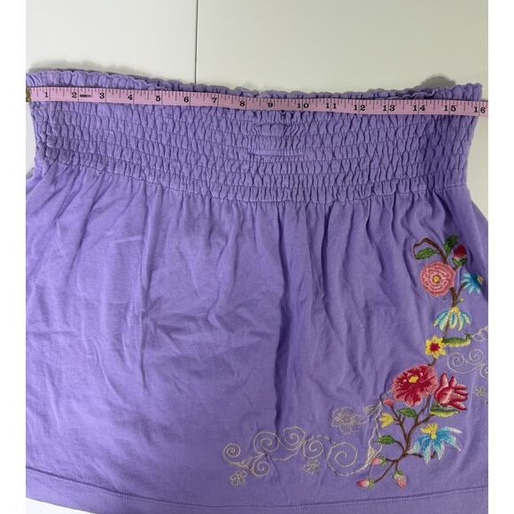 Antoinette C 32 Waist Embroidered Bright Y2K Mini Skirt Floral Girly 90s School - Picture 4 of 6